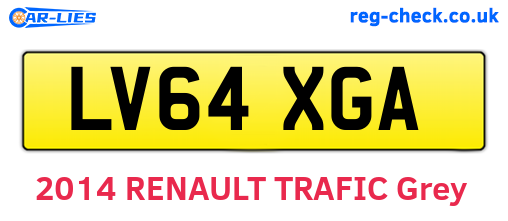 LV64XGA are the vehicle registration plates.