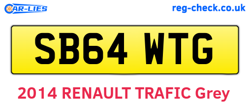 SB64WTG are the vehicle registration plates.