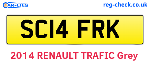 SC14FRK are the vehicle registration plates.