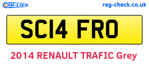 SC14FRO are the vehicle registration plates.