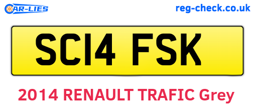 SC14FSK are the vehicle registration plates.