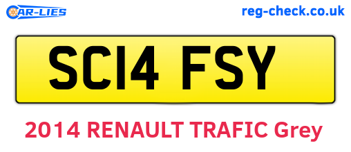 SC14FSY are the vehicle registration plates.