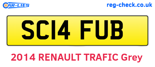 SC14FUB are the vehicle registration plates.