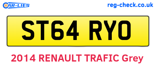 ST64RYO are the vehicle registration plates.