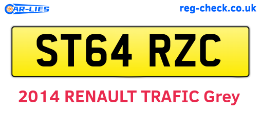 ST64RZC are the vehicle registration plates.