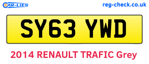 SY63YWD are the vehicle registration plates.