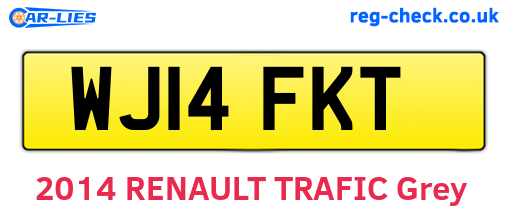 WJ14FKT are the vehicle registration plates.