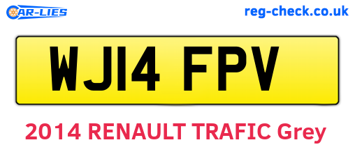 WJ14FPV are the vehicle registration plates.