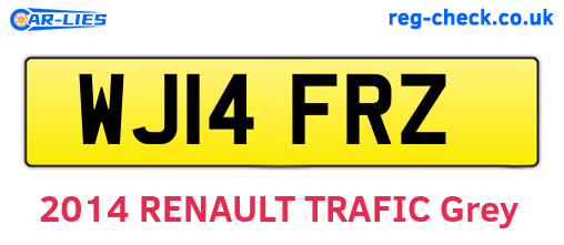 WJ14FRZ are the vehicle registration plates.