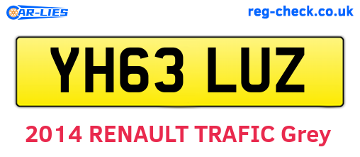 YH63LUZ are the vehicle registration plates.