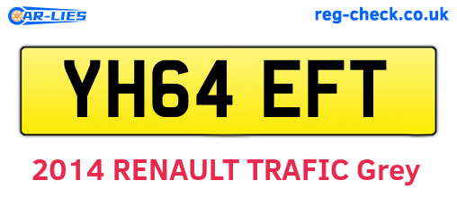 YH64EFT are the vehicle registration plates.