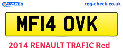 MF14OVK are the vehicle registration plates.