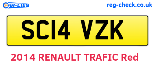 SC14VZK are the vehicle registration plates.