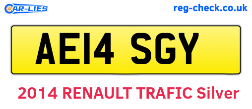 AE14SGY are the vehicle registration plates.
