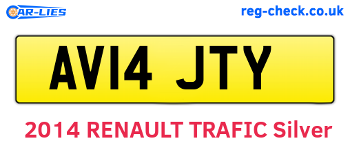 AV14JTY are the vehicle registration plates.