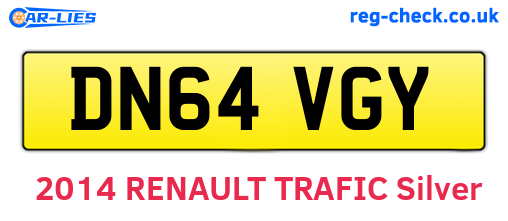 DN64VGY are the vehicle registration plates.