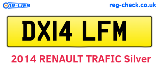 DX14LFM are the vehicle registration plates.