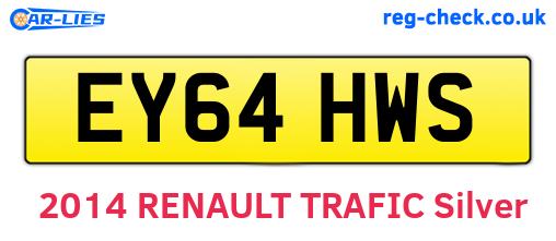 EY64HWS are the vehicle registration plates.