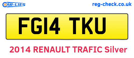 FG14TKU are the vehicle registration plates.