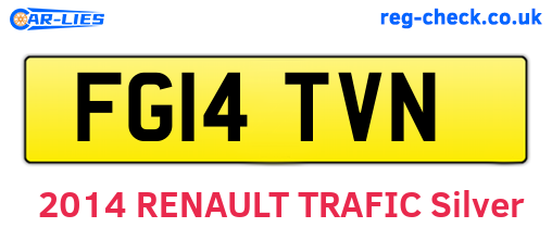 FG14TVN are the vehicle registration plates.