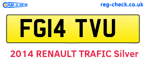 FG14TVU are the vehicle registration plates.