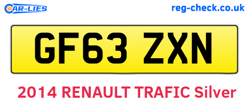 GF63ZXN are the vehicle registration plates.