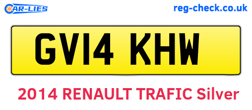 GV14KHW are the vehicle registration plates.