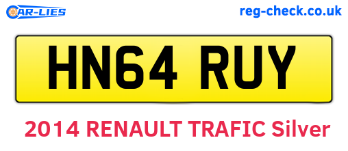 HN64RUY are the vehicle registration plates.