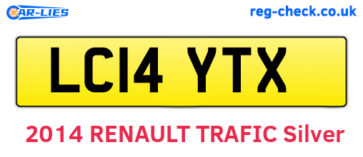 LC14YTX are the vehicle registration plates.