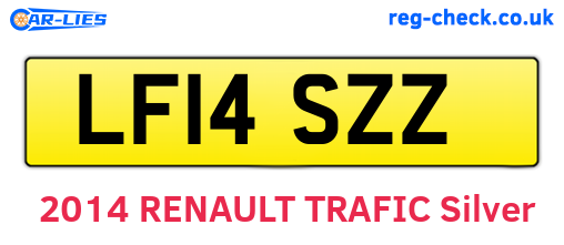 LF14SZZ are the vehicle registration plates.
