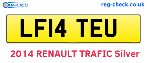 LF14TEU are the vehicle registration plates.