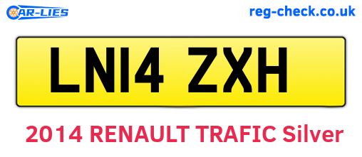 LN14ZXH are the vehicle registration plates.