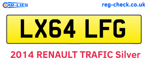 LX64LFG are the vehicle registration plates.