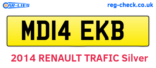 MD14EKB are the vehicle registration plates.