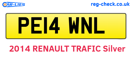 PE14WNL are the vehicle registration plates.