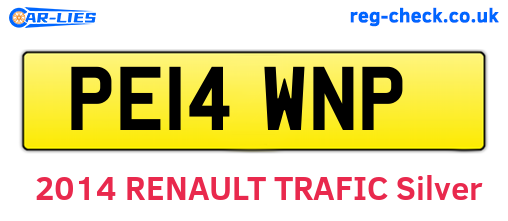 PE14WNP are the vehicle registration plates.