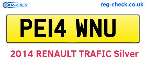 PE14WNU are the vehicle registration plates.