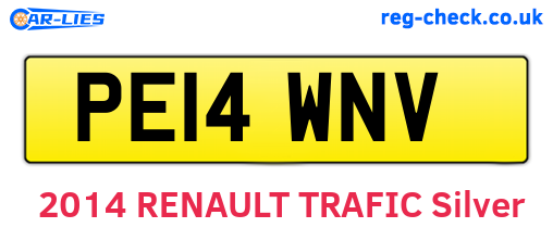 PE14WNV are the vehicle registration plates.