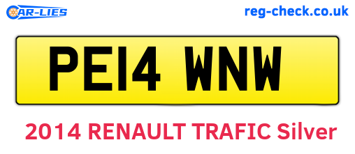 PE14WNW are the vehicle registration plates.