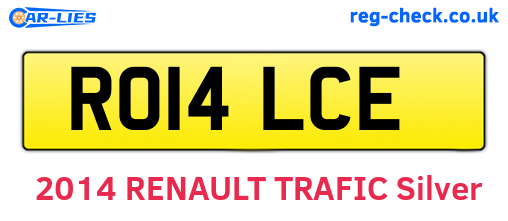 RO14LCE are the vehicle registration plates.