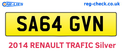 SA64GVN are the vehicle registration plates.