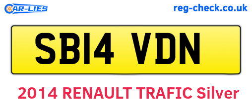 SB14VDN are the vehicle registration plates.