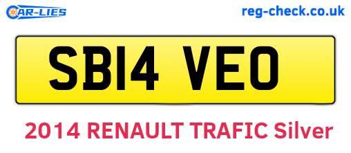 SB14VEO are the vehicle registration plates.