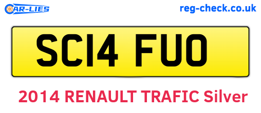 SC14FUO are the vehicle registration plates.