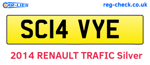 SC14VYE are the vehicle registration plates.