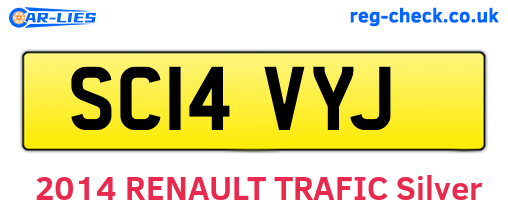 SC14VYJ are the vehicle registration plates.