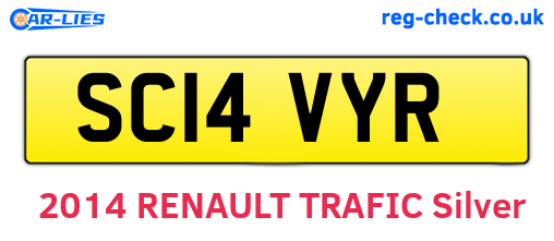 SC14VYR are the vehicle registration plates.