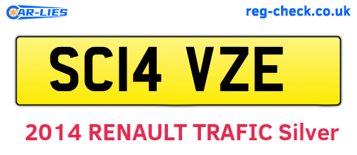 SC14VZE are the vehicle registration plates.
