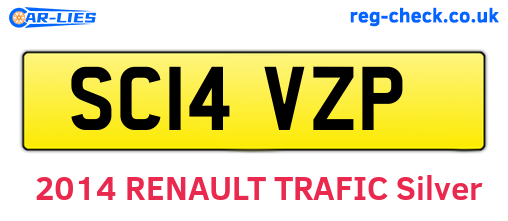 SC14VZP are the vehicle registration plates.