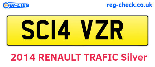 SC14VZR are the vehicle registration plates.